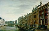 Famous Amsterdam Paintings - The Bend in the Herengracht near the Nieuwe Spiegelstraat, Amsterdam